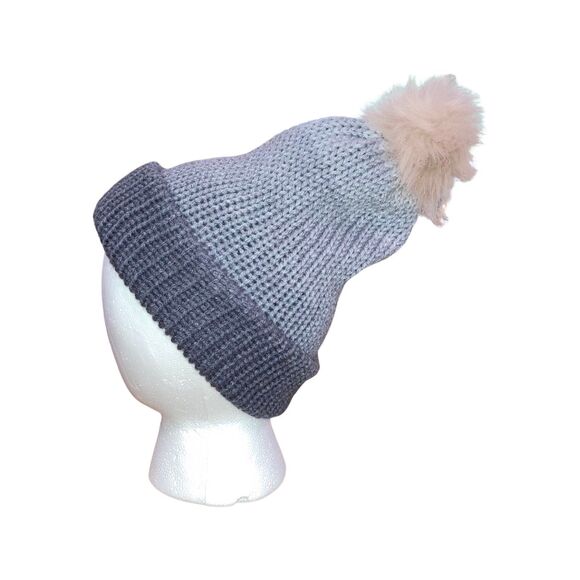 Handmade Knit Winter Stocking Cap Beanie Hat - Picture 3 of 4